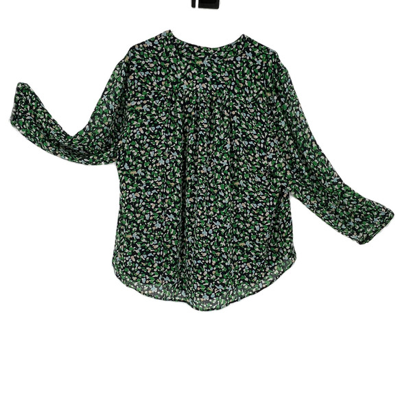 Chico's Blouse Tunic with Stitch Detail Abstract Dots in Classic Navy Size 16/18 - Picture 6 of 12